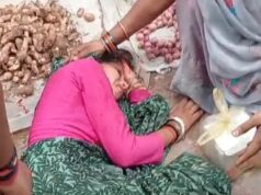 हाट बाजार में फल विक्रेता महिला पर लोहे की रॉड से हमला
